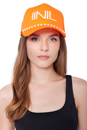 Pearl Power Trucker Hat - Crush-It Orange by 11NIL, photo 1