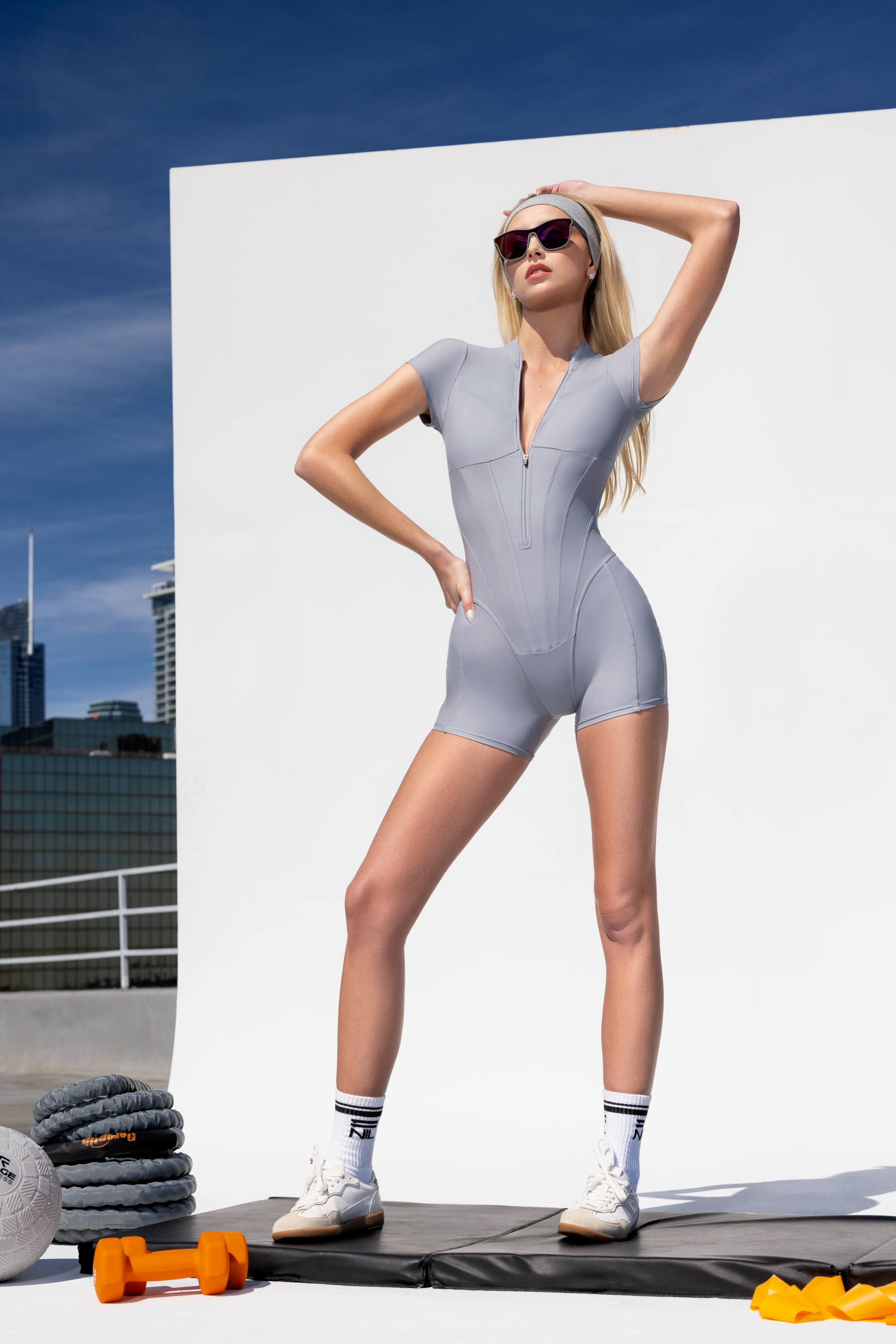 Berlin Corset Romper in Graphite Grey by 11NIL, photo 4